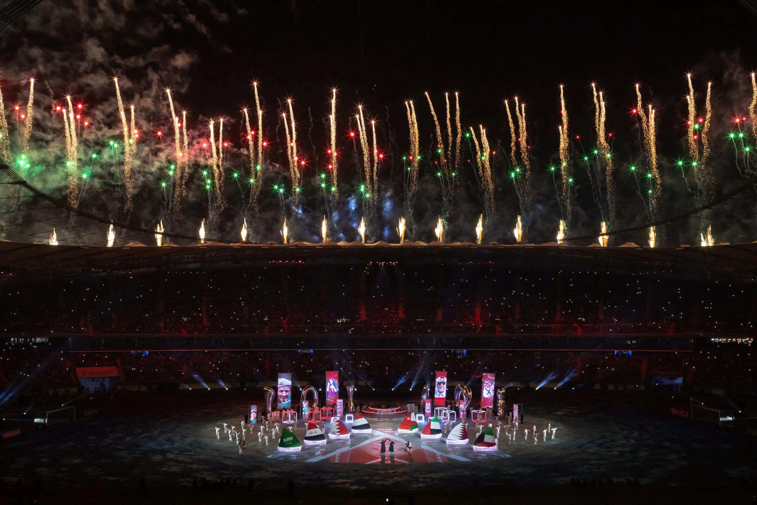 Ceremony stage wide — 26th Arabian Gulf Cup opening ceremony
