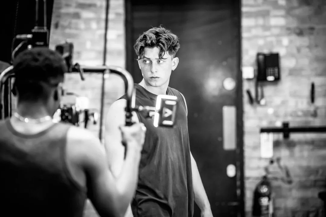 Grace Hodgett-Young and Tom Francis in rehearsals